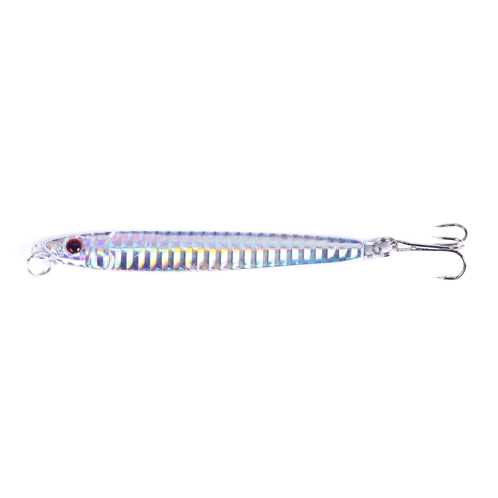 Hengjia 6pcs/Lot SLOWER Long Metal Jig Fishing Lure Umpan Pancing Cast Jigging Spoon Tiruan Bentuk Ikan Berat 30g / 40g / 60g Artificial Shore Metal Bait Sea Tackle