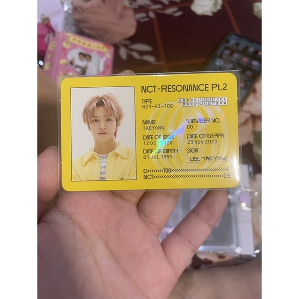 

taeyong resonance id card pc taeyong photocard official