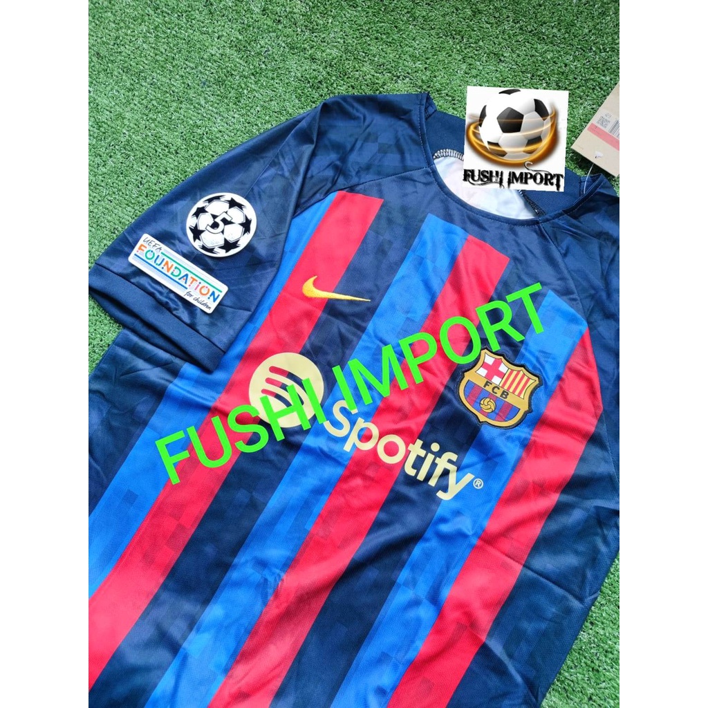 Jersey Baju Bola Barca Home Full Patch 2022 2023 Grade Ori