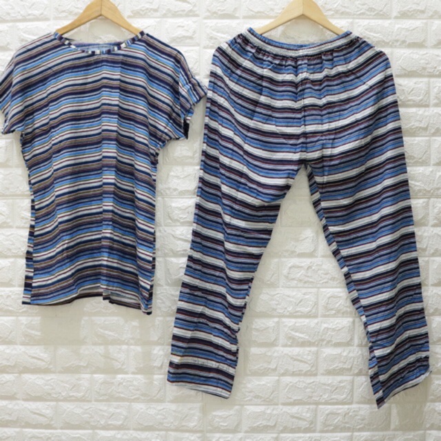 Babydoll Katun Rayon Motif Garis Kombinasi |KODE-PDK07