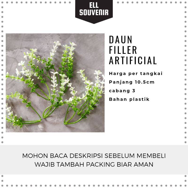 DAUN FILLER FILER ARTIFICIAL / DAUN PLASTIK