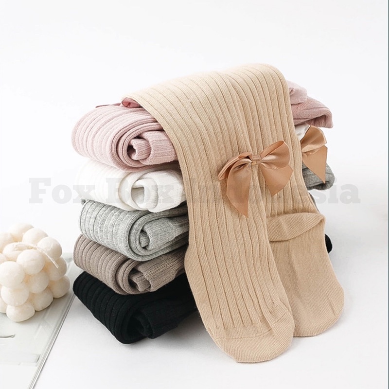 Legging Pita Bunga Renda Tutup Kaki Impor - Stoking Stocking Anak Perempuan Anti Nyamuk Rajut Knit Premium Korea - Fox Box Indonesia