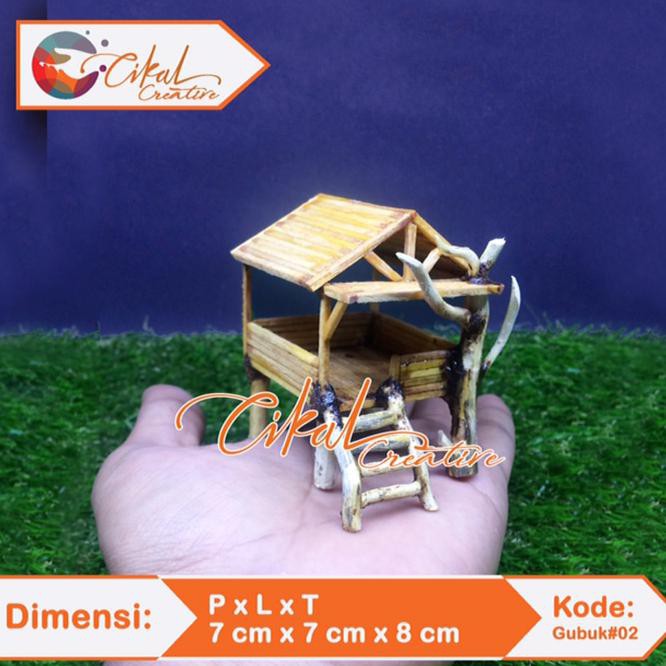 fjkx miniatur gubuk / miniatur rumah pohon / hardscape / bonsai / miniatur fmhx