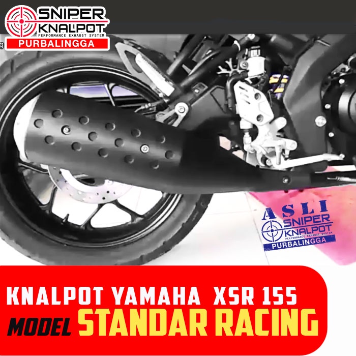 Knalpot Racing Sepeda Motor Yamaha XSR155 Model Standar Racing PNP suara Bass