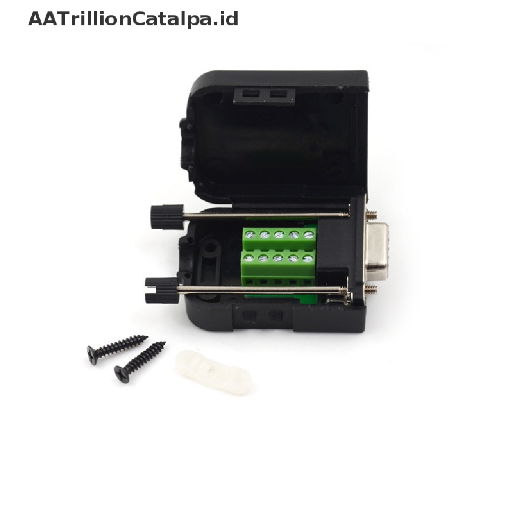 (AATrillionCatalpa) Db9 Konektor Terminal Plug D-Sub 9 Pin Tanpa Solder