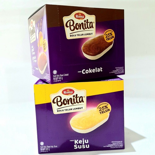 

ROMA BONITA BOLU TELUR LEMBUT isi 10x 40 gram (BOX)