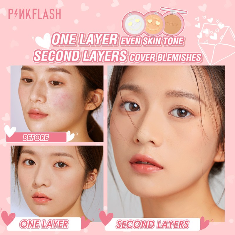 PINKFLASH OhMySelf Pressed Powder Long-lasting Matte Lightweight Oil Control Special Edition Bedak Padat-3