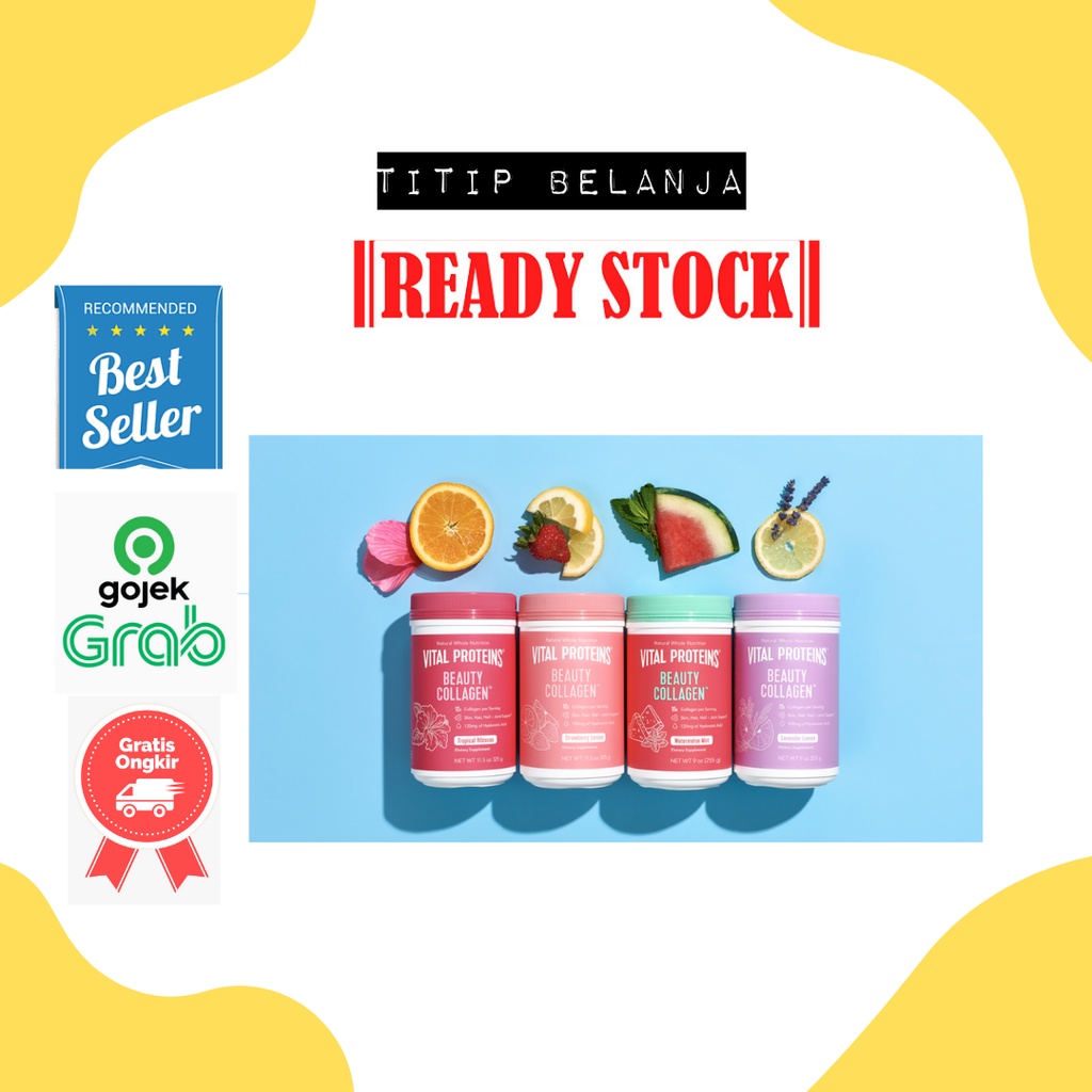 Vital Proteins Beauty Collagen Strawberry l Lavender | Hibiscus | Watermelon | Lemon