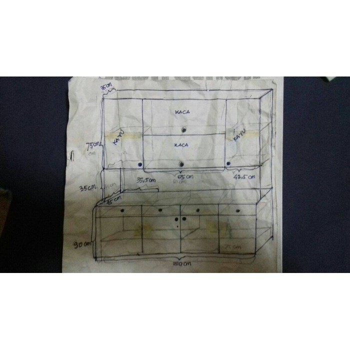Lemari dapur jati jepara (unfinish/belum finishing)