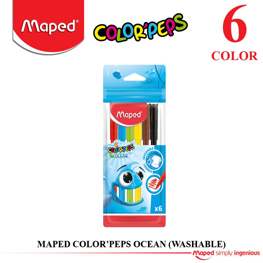 

Maped Spidol Warna Ocean Set 6 (Felt Tip Pen)