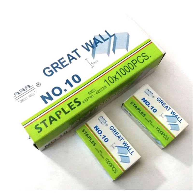 

Isi Staples Kecil No 10 Great Wall / Isi Stapler