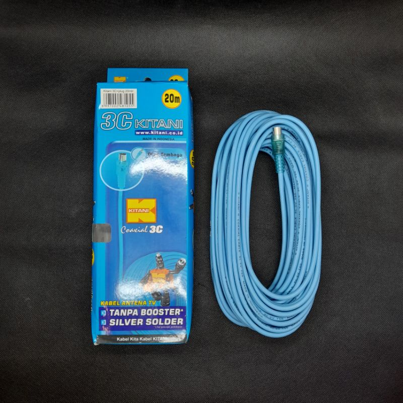 KABEL ANTENA KITANI 3C BIRU 20M