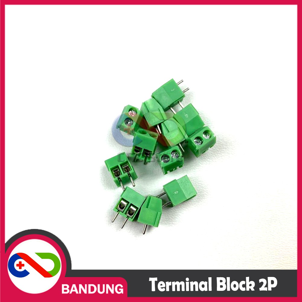 KF-350 KF350 GREEN TERMINAL BLOCK HIJAU GREEN 2 PIN SCREW 3.9MM