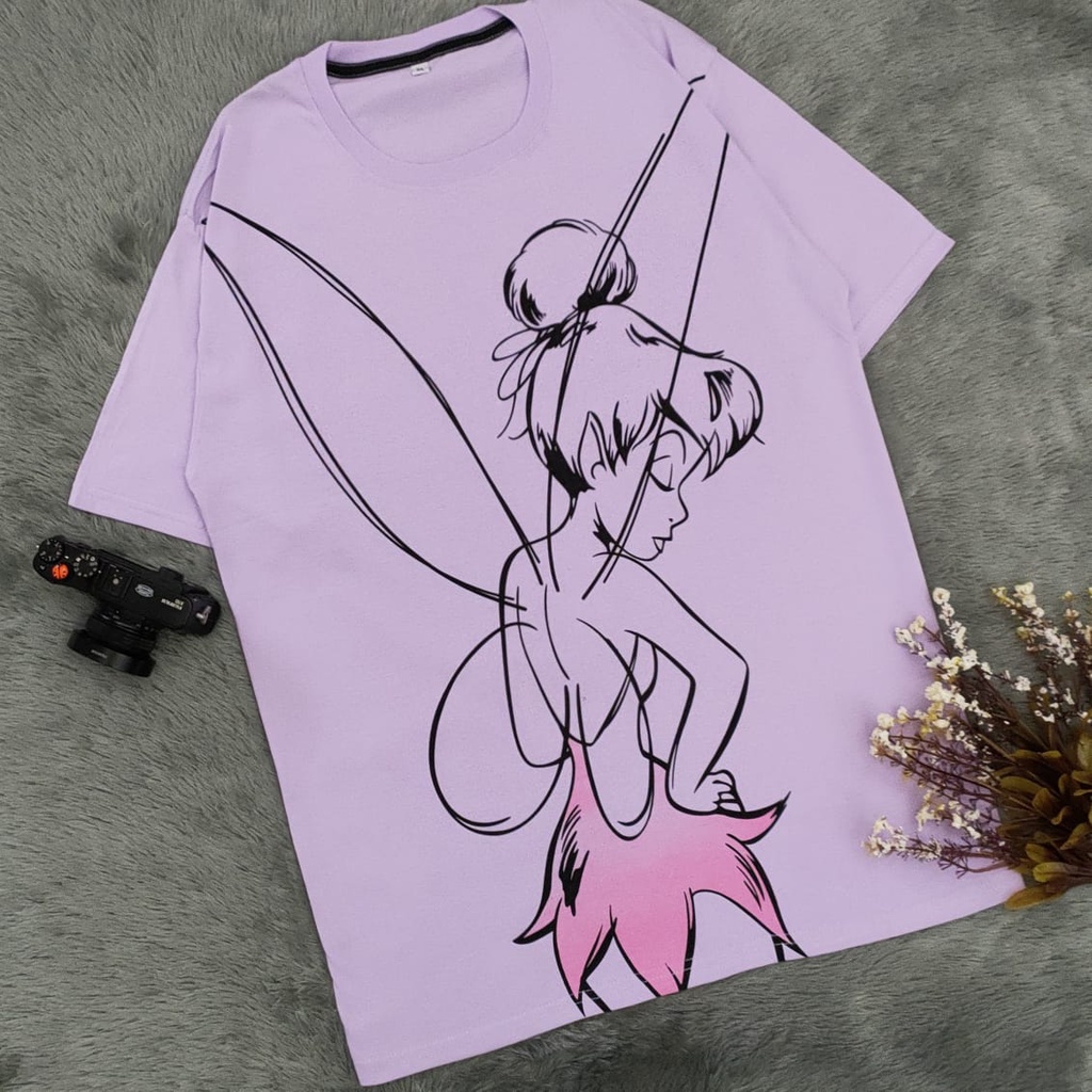 Kaos Karakter Oversize Tinkerbell Lilac