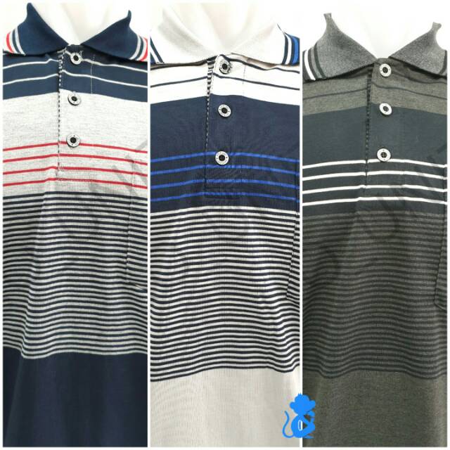 UNITIZER Z39 XXL Size , Kaos Polo Pria BIGSIZE SAKU Dewasa Kerah Wangki Salur cowok Kantong Jumbo