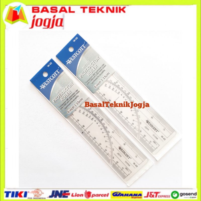 

Westcott W43 Metric Protractor Ruler Penggaris Protractor 15 cm 16 inchi Geology Geologi