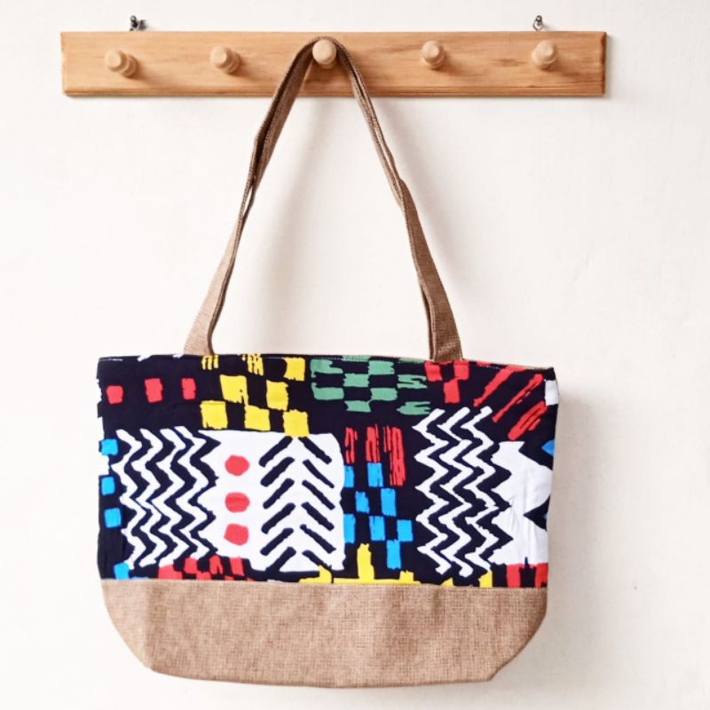 Totebag Fashion Colourful Goni Sintetis