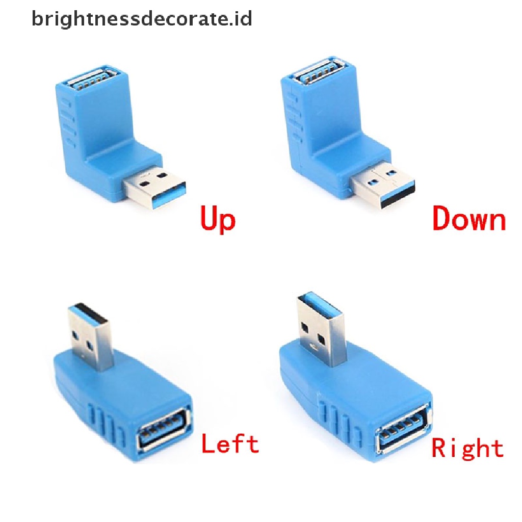 Adapter Konektor Ekstension Sudut 90 Derajat Usb 3.0 A Male Ke Female