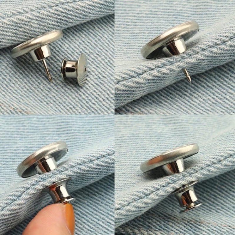 Kancing Jeans Solusi Celana Kedodoran atau Kekecilan Kancing Ajaib Unisex