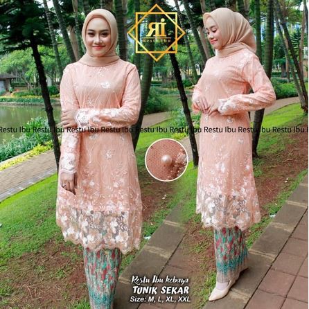 set kebaya tunik sekar berkualitas