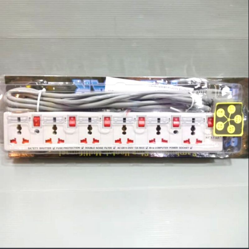 stop kontak universal/winstar/nestar/stop kontak/stop kontak 6 lubang/colokan listrik/kabel roll