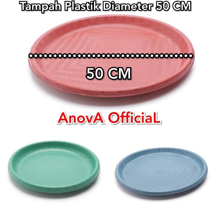 TAMPAH PLASTIK BULAT. MEDIUM 50 CM. NAMPAN.
