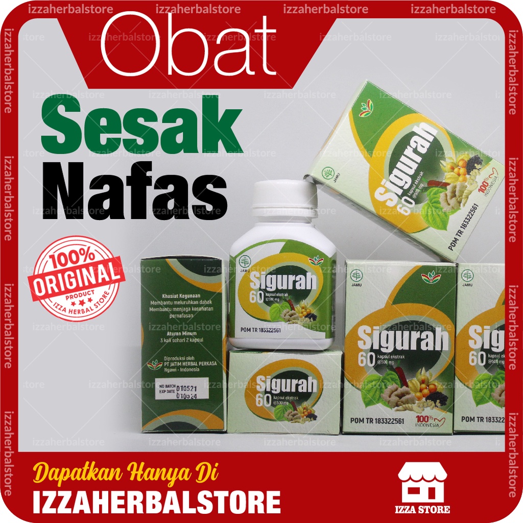 OBAT SESAK NAFAS Kapsul Sigurah Isi 60 Meredakan Sesak Nafas Dan Batuk 100% AMAN PILIHAN TERBAIK