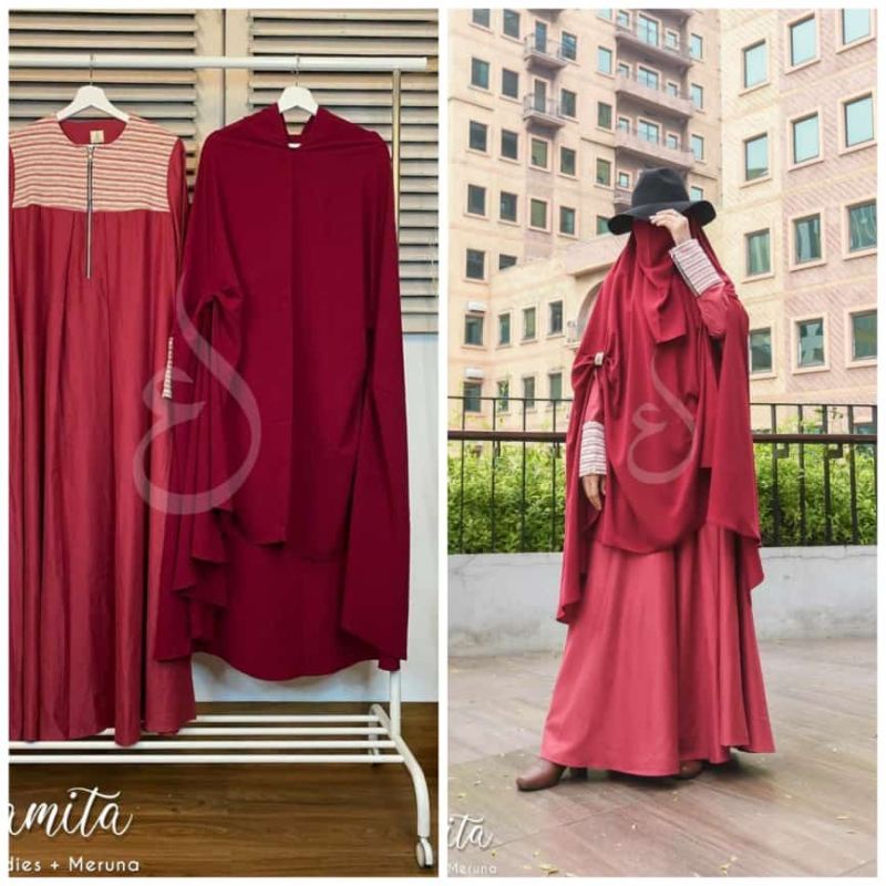 Karamita by Ainaa/set gamis ainaa/gamis syari