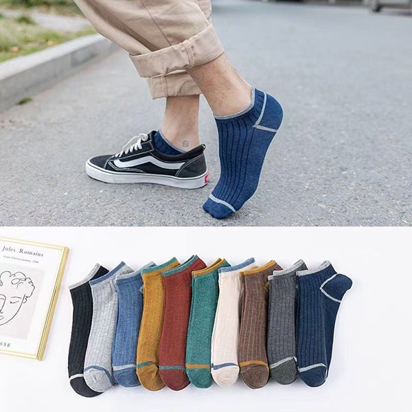 Kaos Kaki Pendek Pria Wanita Semata Kaki / Kaos Kaki Simple Polos Unisex / Short Ankle Cute Socks Import / TS-118