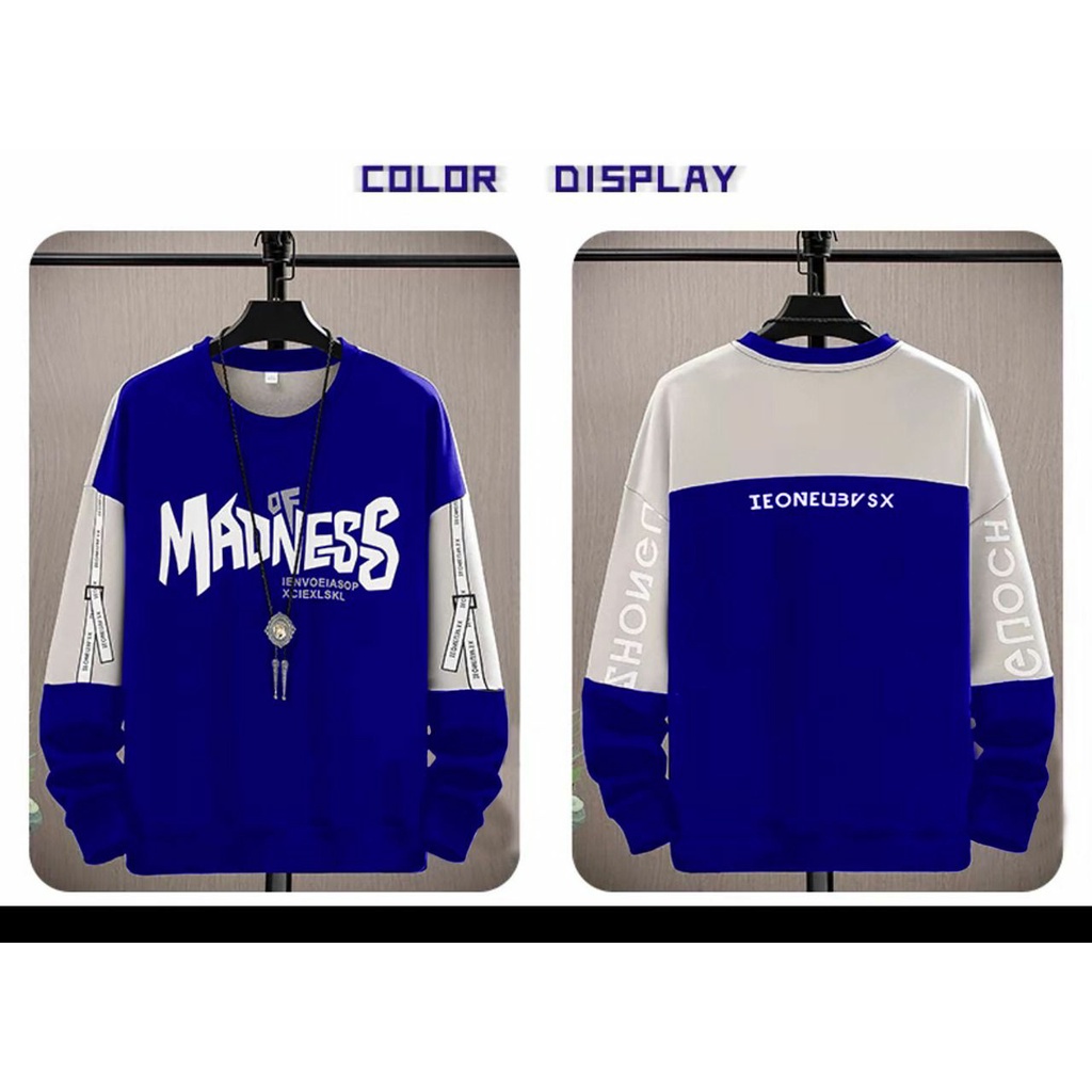 BISA COD/BAJU SWEATER MADNESS/SWEATER TERLARIS/SWEATER KEREN/SWEATER PRIA DAN WANITA BISA PAKAI