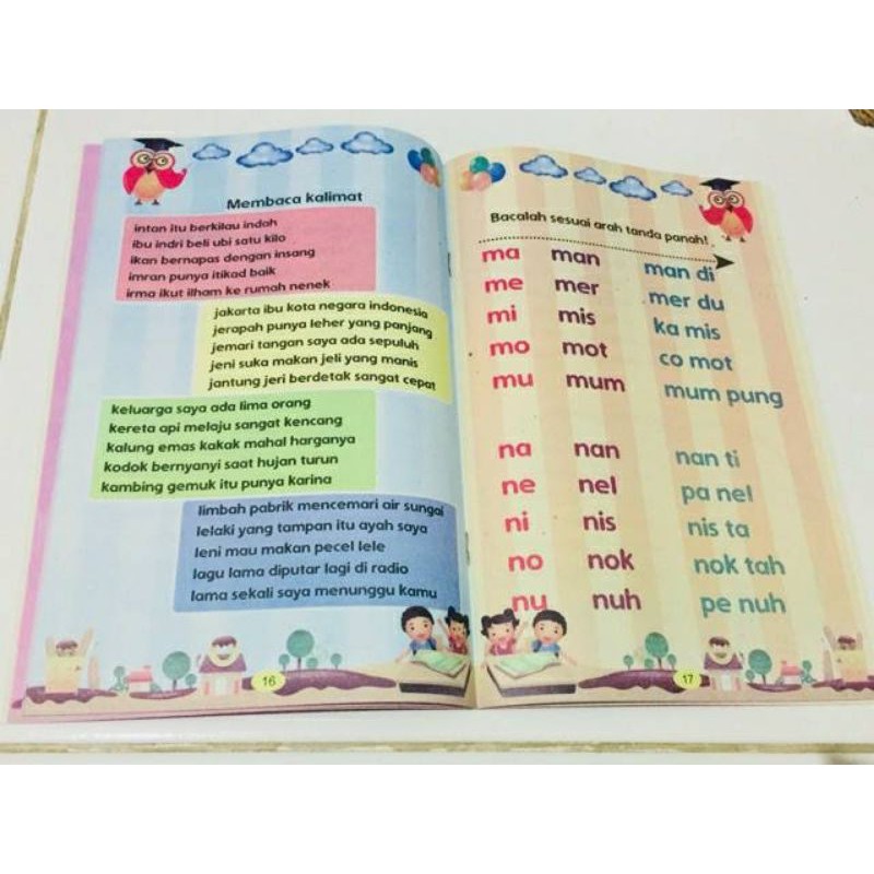 Buku Genius Membaca Kata dan Kalimat Untuk Anak TK