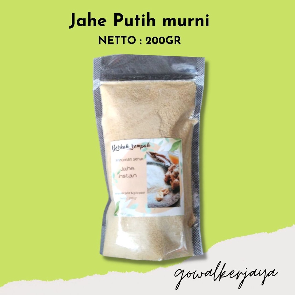 

Minuman Tradisional Termanjur [gowalkerjaya] ✅ Jahe Putih Bubuk Instant 100/200 Gram Jahe Putih Bubuk herbal Organik / white Ginger Powder Memperkuat imunitas tubuh / Membantu Penurunan berat badan #terlaris