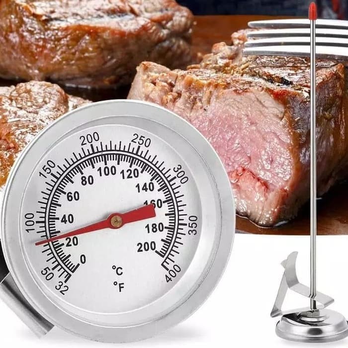 Termometer BBQ Stainless steel / Thermometer Masak Makanan Oven