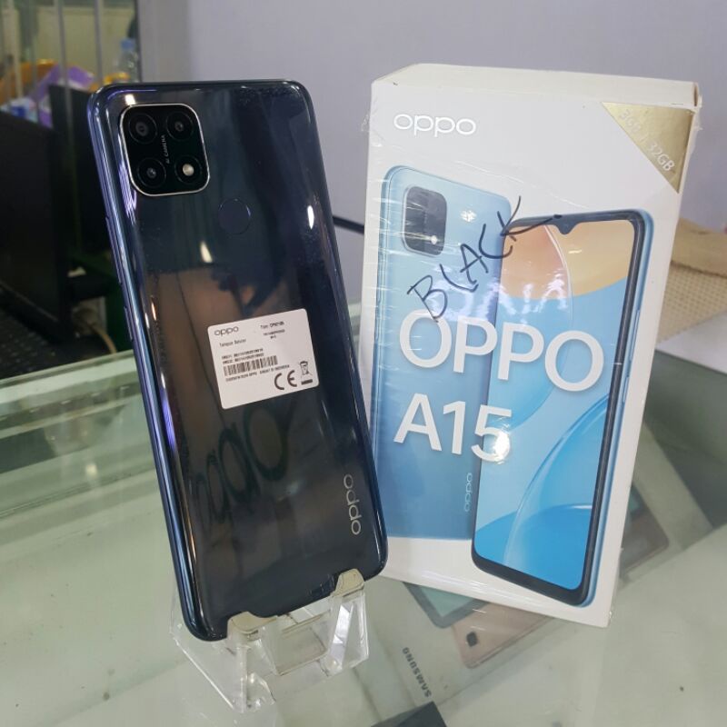 Jual oppo a15 ram 3gb second bekas pakai fullset original mulus