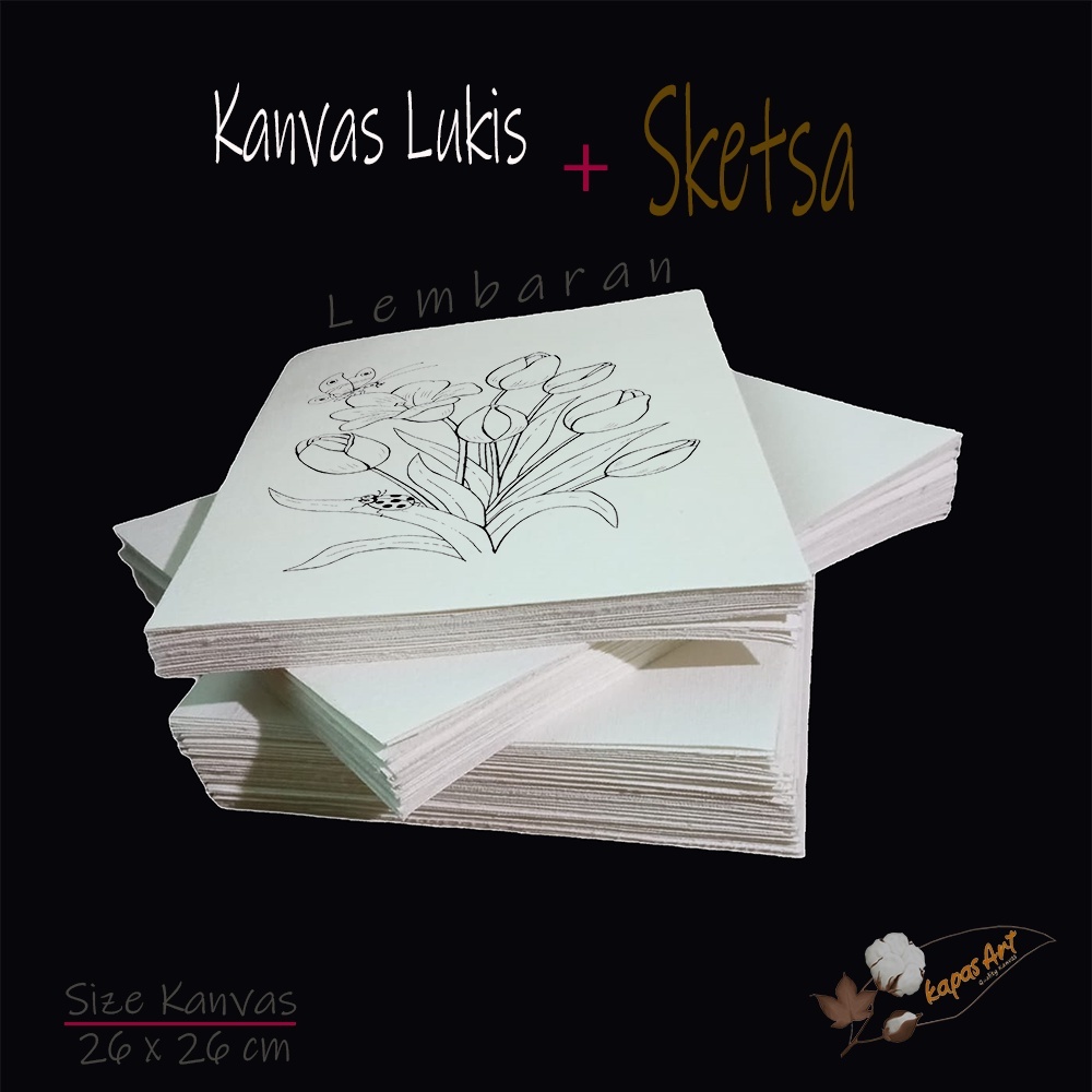 

Kanvas Lukis Sketsa Lembaran 26x26cm Siap Pakai