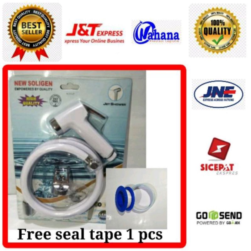 JET SHOWER SOLIGEN + SEAL TAPE - SHOWER BIDET SOLIGEN MURAH -SHOWER TOILET SOLIGEN BAGUS