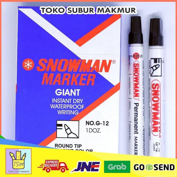 

[LUSINAN] SPIDOL PERMANENT HITAM BIRU MERAH - SNOWMAN