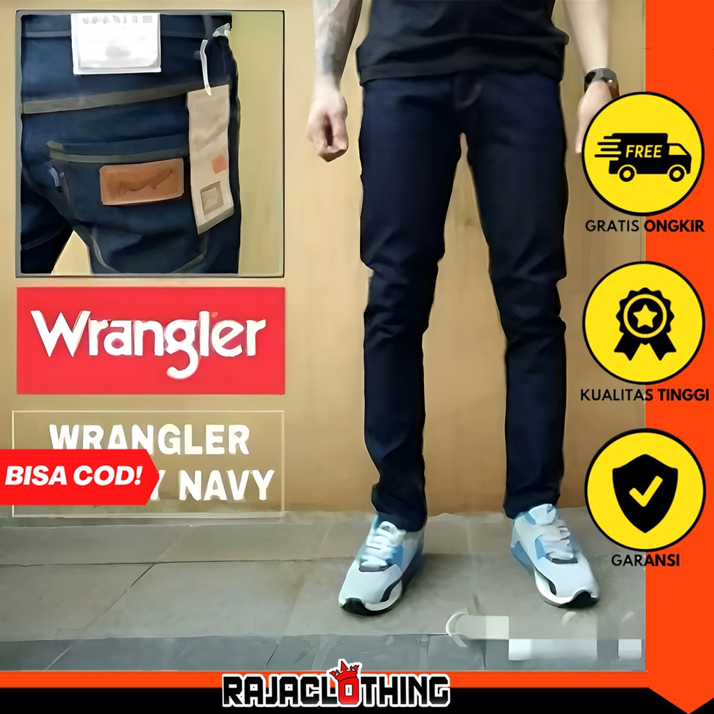 RCL - Celana Jeans Pensil Navy Skiny Wrangl3r - Celana Jeans Pria Wrangl3r Skinny (Slim Fit/Model Pensil) S.M.L.XL 27 s/d 34 / CELANA JEANS SLIM FIT WREANGLER / MODEL PENSIL