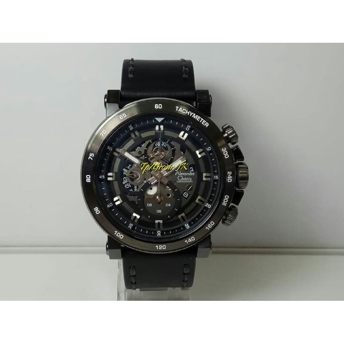 AC Cwo / Alexandre Christie 6429 Leather Black Original Termurah