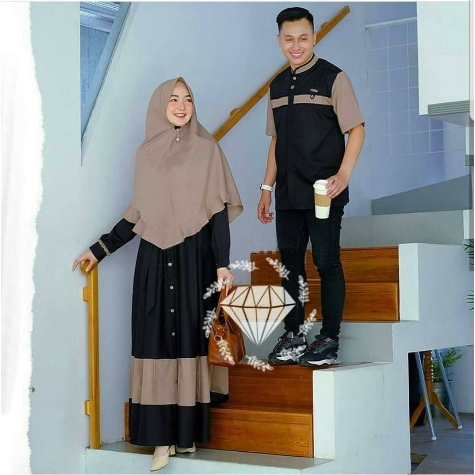 Couple Irasa + Bergo - Baju Pasangan - Couple Muslim Terbaru