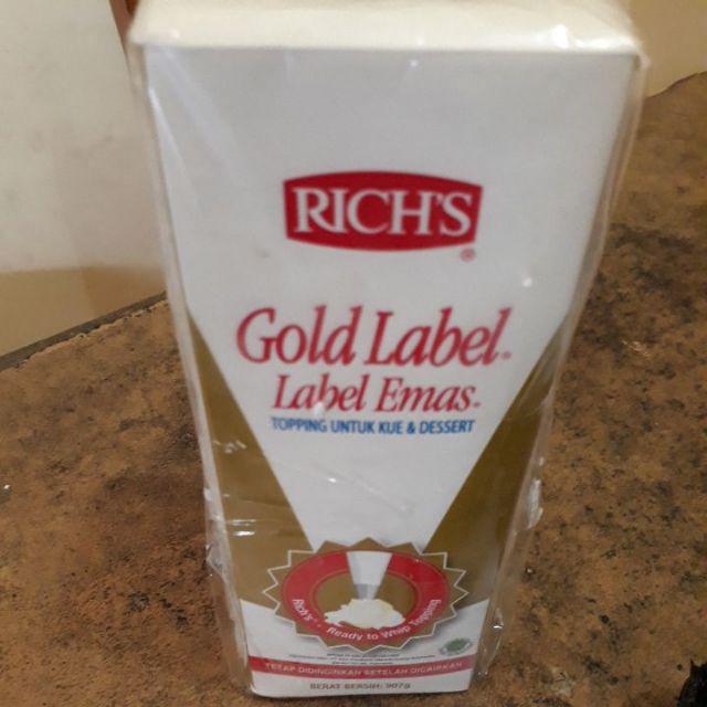 Rich Gold Label Whipping / Rich’s Chocolate Whipping / Non Dairy