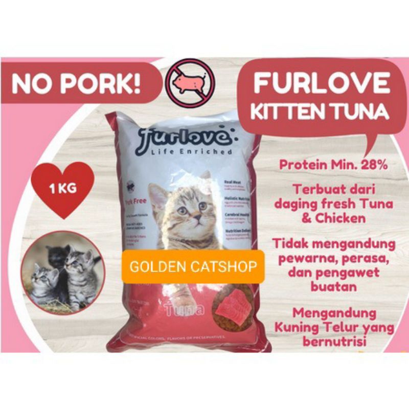 FURLOVE CAT FOOD 1 KG / MAKANAN KUCING FRESH PACK 1 KG