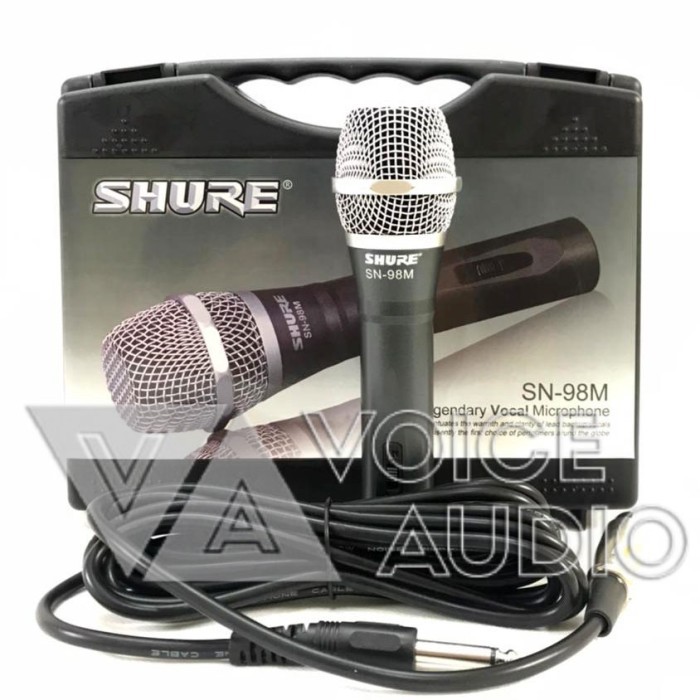 MICROPHONE SHURE SN 98 M MIC KABEL 98M KARAOKE PIDATO MC PLUS KOPER