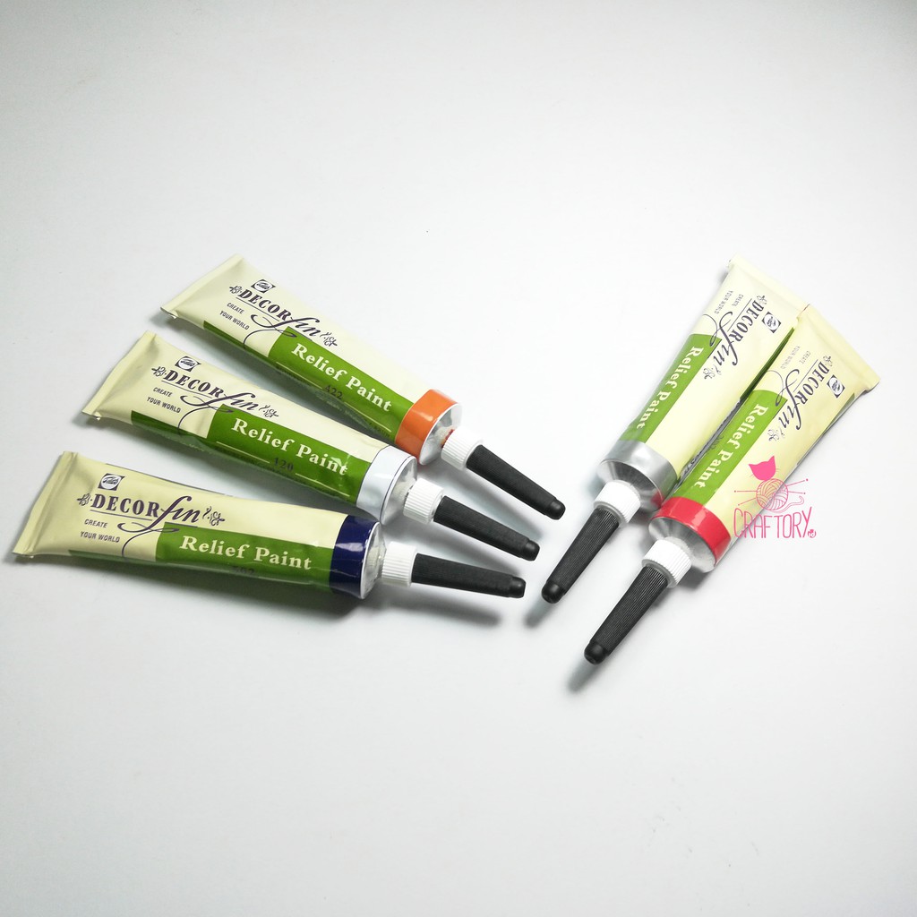

DECORFINE Glass Relief Paint / Cat Kaca Tube - 20 ml