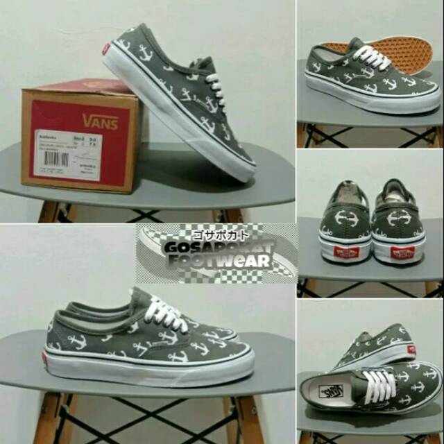SEPATU VANS AUTHENTIC ANCHOR GREY PREMIUM ORIGINAL