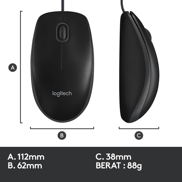 Logitech B100 / Mouse Logitech B100 Original / Mouse Logitech B100 USB