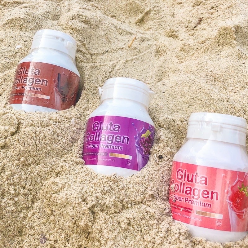 (BISA COD) GLUTA COLLAGEN + FIBER DRINK gluta 1000mg collagen 6000mg izin dinkes