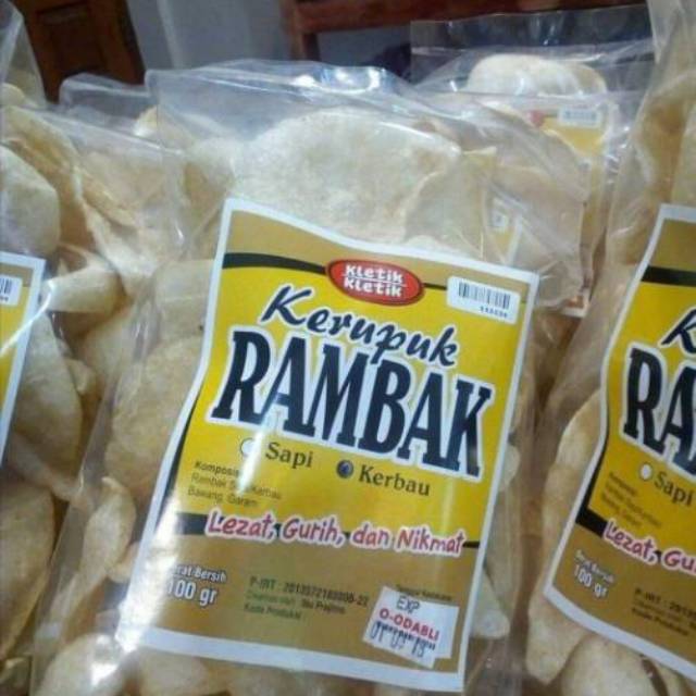 

Kerupuk Rambak Kerbau Krecek Rambak Khas Blitar