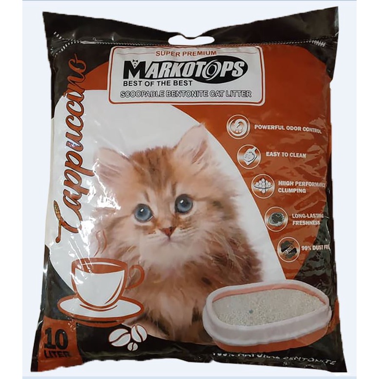 Pasir Kucing Gumpal Wangi Markotop 10Liter Cat Litter Clumping all varian