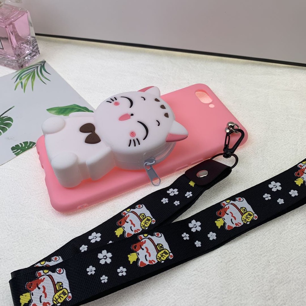 Case Disnnei Plus Dompet Dan Tali Realme C15